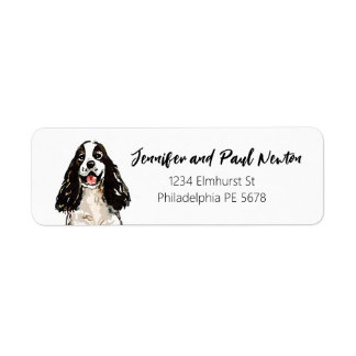 Cocker spaniel return address label
