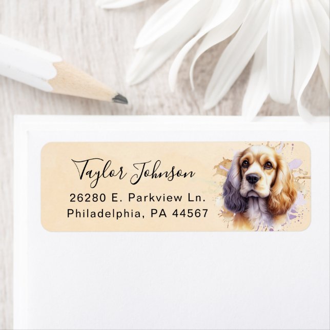 Cocker Spaniel Return Address Label (Insitu)