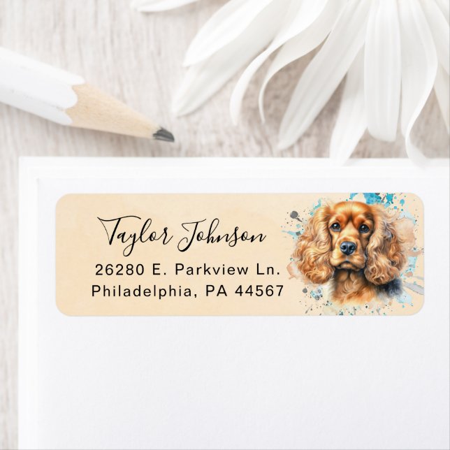 Cocker Spaniel Return Address Label (Insitu)