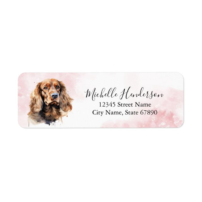 Cocker Spaniel Return Address Labels (Front)