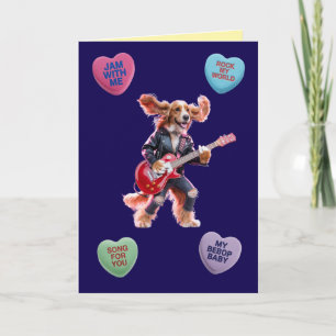 Cocker Spaniel Rocker Valentine Card