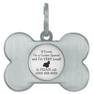 Cocker Spaniel Safety Tag Return to Owner