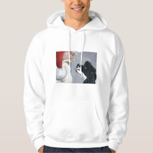 Cocker Spaniel & Santa Dog Art Christmas Hoodie