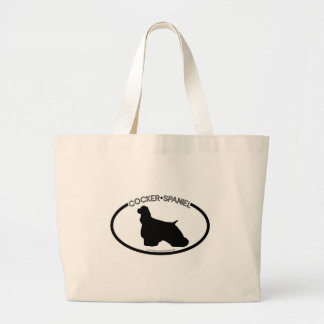 Cocker Spaniel Silhouette Black Bag