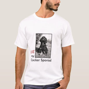 Cocker Spaniel Sketch on Short Sleeve Shirt