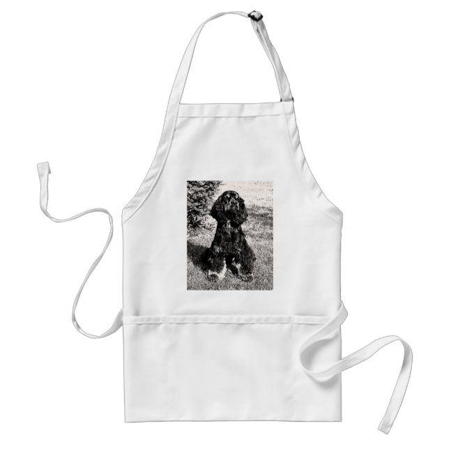 Cocker Spaniel Sketch Standard Apron (Front)
