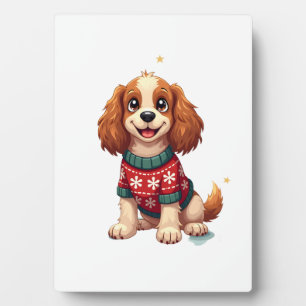 Cocker Spaniel Snowflake Glow Plaque
