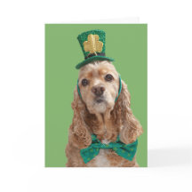 Cocker Spaniel St. Patrick's Day Greeting Card