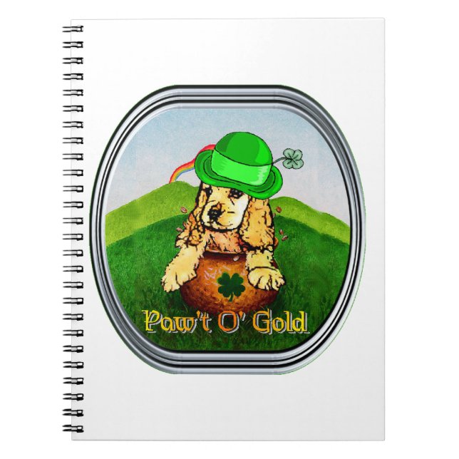 Cocker Spaniel St Patricks Day Notebook (Front)