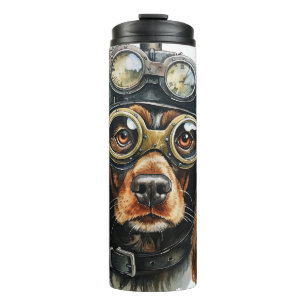 Cocker Spaniel Steampunk Dog Thermal Tumbler