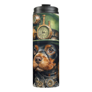 Cocker Spaniel Steampunk Dog Thermal Tumbler