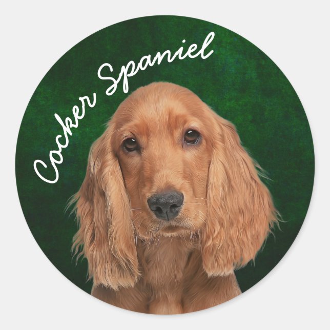 Cocker Spaniel Sticker (Front)