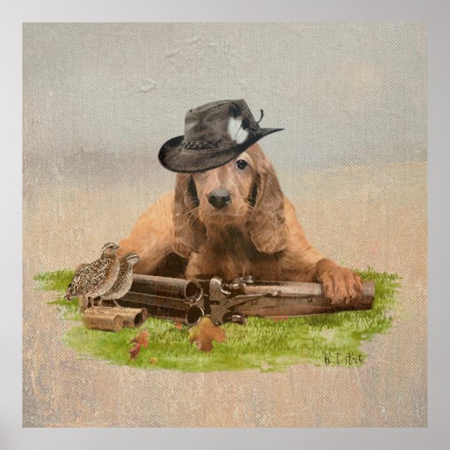 Cocker Spaniel Tapestry Poster Acrylic Print Tript (Front)