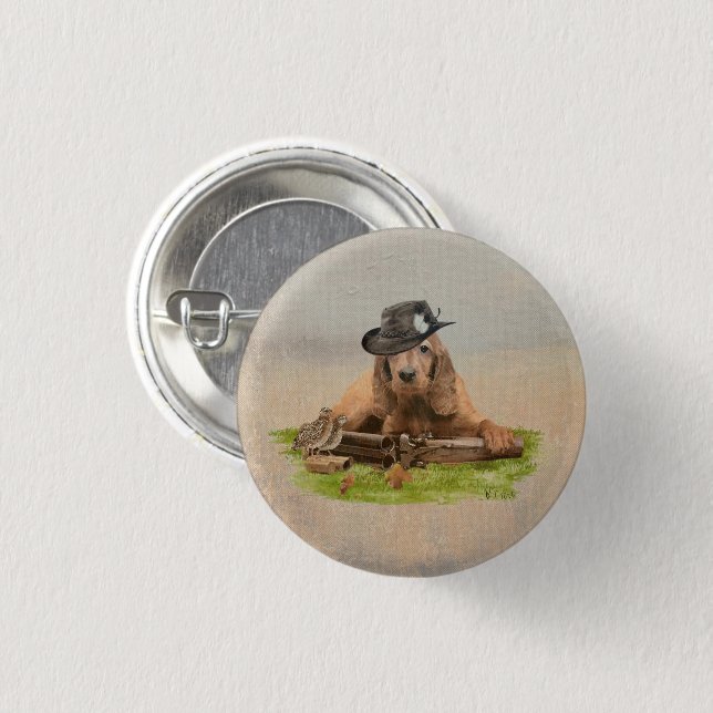 Cocker Spaniel Tapestry Poster Acrylic Print Tript 3 Cm Round Badge (Front & Back)