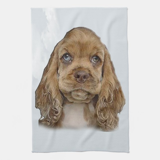 Cocker spaniel tea towel (Vertical)
