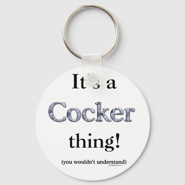 Cocker Spaniel Thing Key Ring (Front)