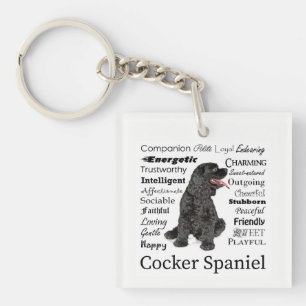 Cocker Spaniel Traits Keychain