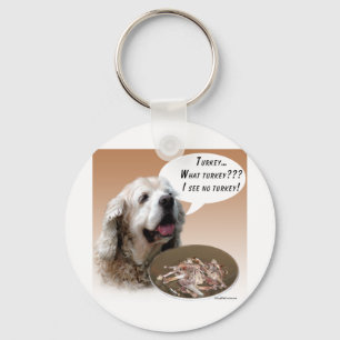 Cocker Spaniel Turkey Key Ring