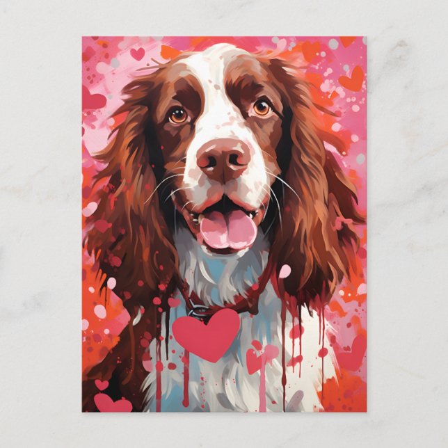 Cocker Spaniel Valentines day Postcard (Front)