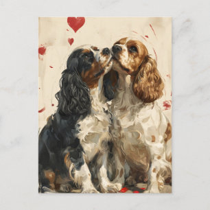 Cocker spaniel Valentine's day Postcard