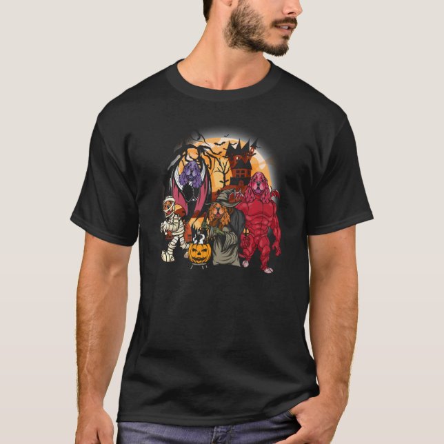 Cocker Spaniel Vampire Mummy Evil Witch Halloween  T-Shirt (Front)