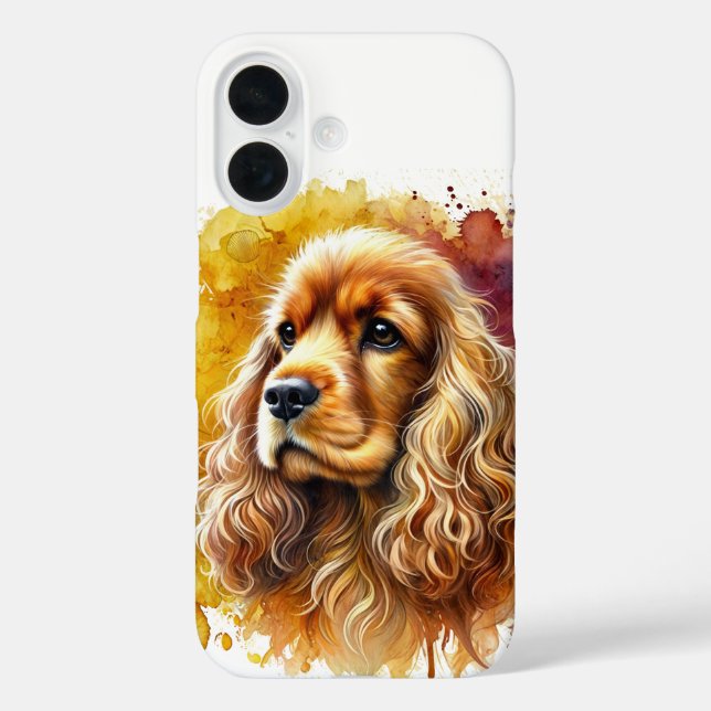 Cocker Spaniel Watercolor Art  Case-Mate iPhone Case (Back)