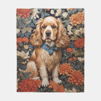 Cocker Spaniel William Morris Inspired Floral