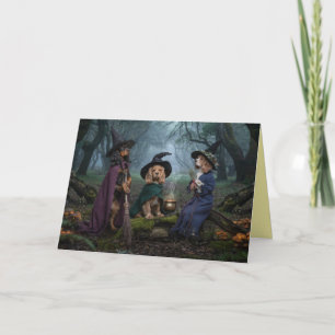 Cocker Spaniel Witch Halloween Card