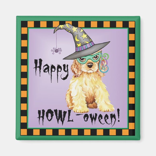 Cocker Spaniel Witch Magnet (Front)