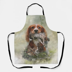 Cocker Spaniel with Grey partridge Apron