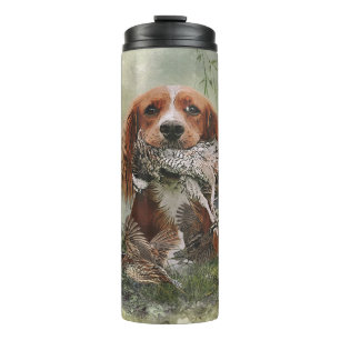 Cocker Spaniel with Grey partridge Thermal Tumbler