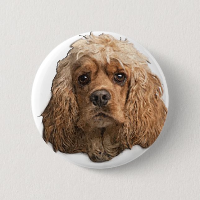 cocker Spaniels 6 Cm Round Badge (Front)