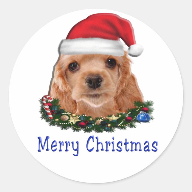 Cocker Spaniels Classic Round Sticker (Front)