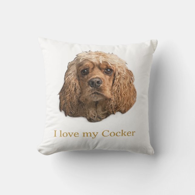 cocker spaniels cushion (Front)