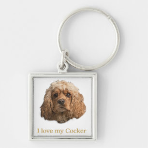 cocker spaniels key ring