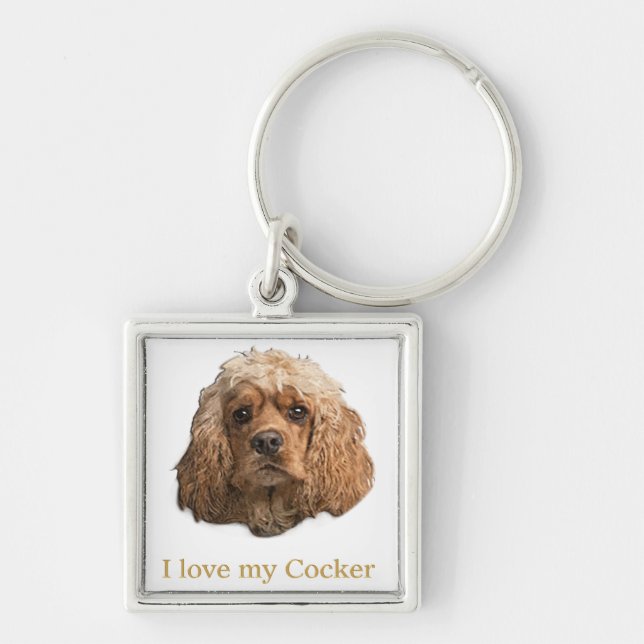 cocker spaniels key ring (Front)