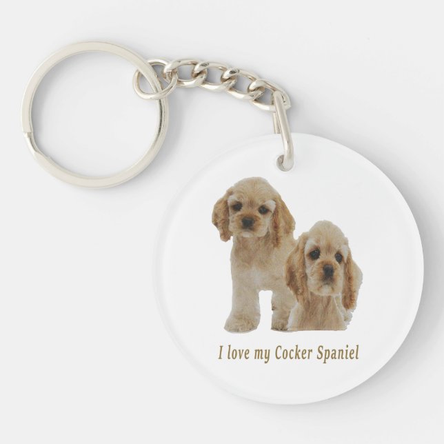 cocker spaniels key ring (Front)