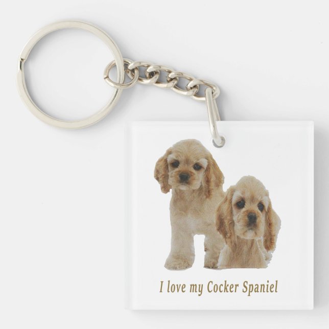 cocker spaniels key ring (Front)