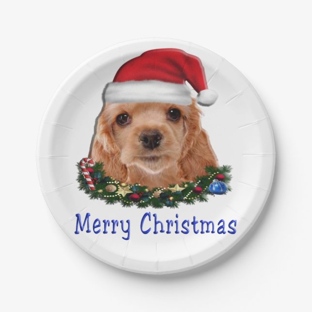 Cocker Spaniels Paper Plate (Front)