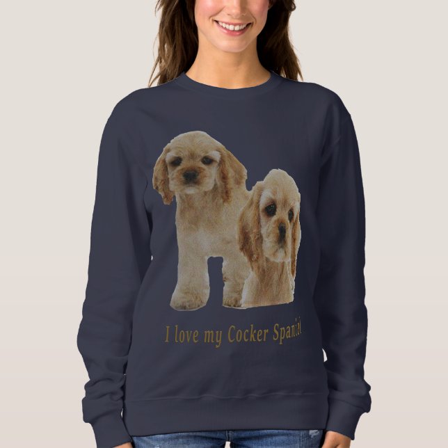 cocker spaniels sweatshirt (Front)