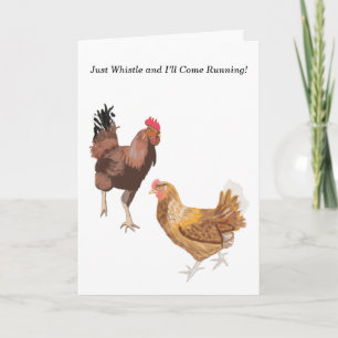 Cockerel and Chicken Valentine’s Holiday Card