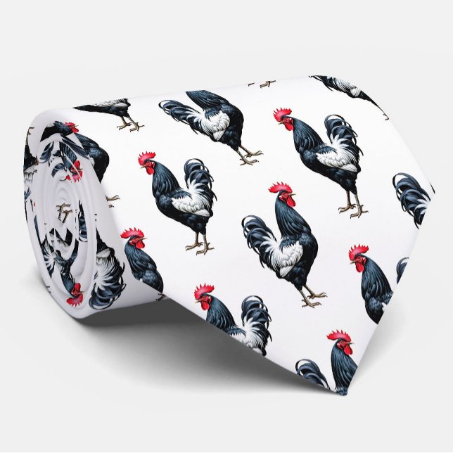 Cockerel Chicken Pattern Design  Tie (Creator Uploaded)