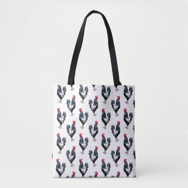 Cockerel Chicken Pattern Design  Tote Bag (Front)