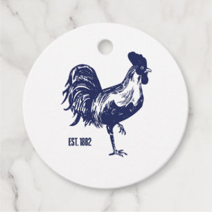 Cockerel Est. 1882 Favour Tags