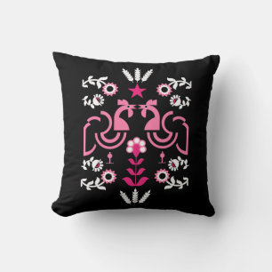 Cockerel Nordic Scandinavian Folk Art Cushion