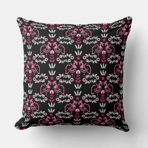 Cockerel Nordic Scandinavian Folk Art Cushion