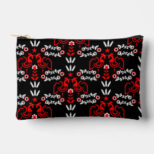 Cockerel Scandinavian Folk Art Accessory Pouch