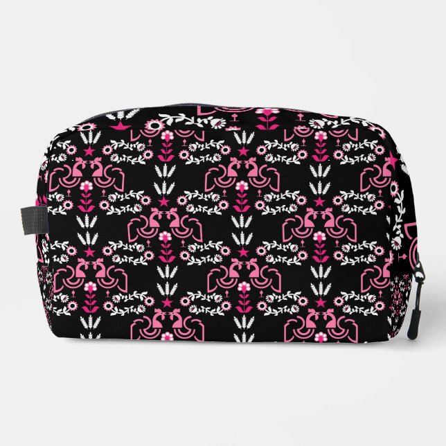 Cockerel Scandinavian Folk Art   Dopp Kit (Front)