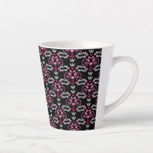 Cockerel Scandinavian Folk Art Latte Mug