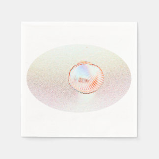 cockle shell invert outline seashell design napkin